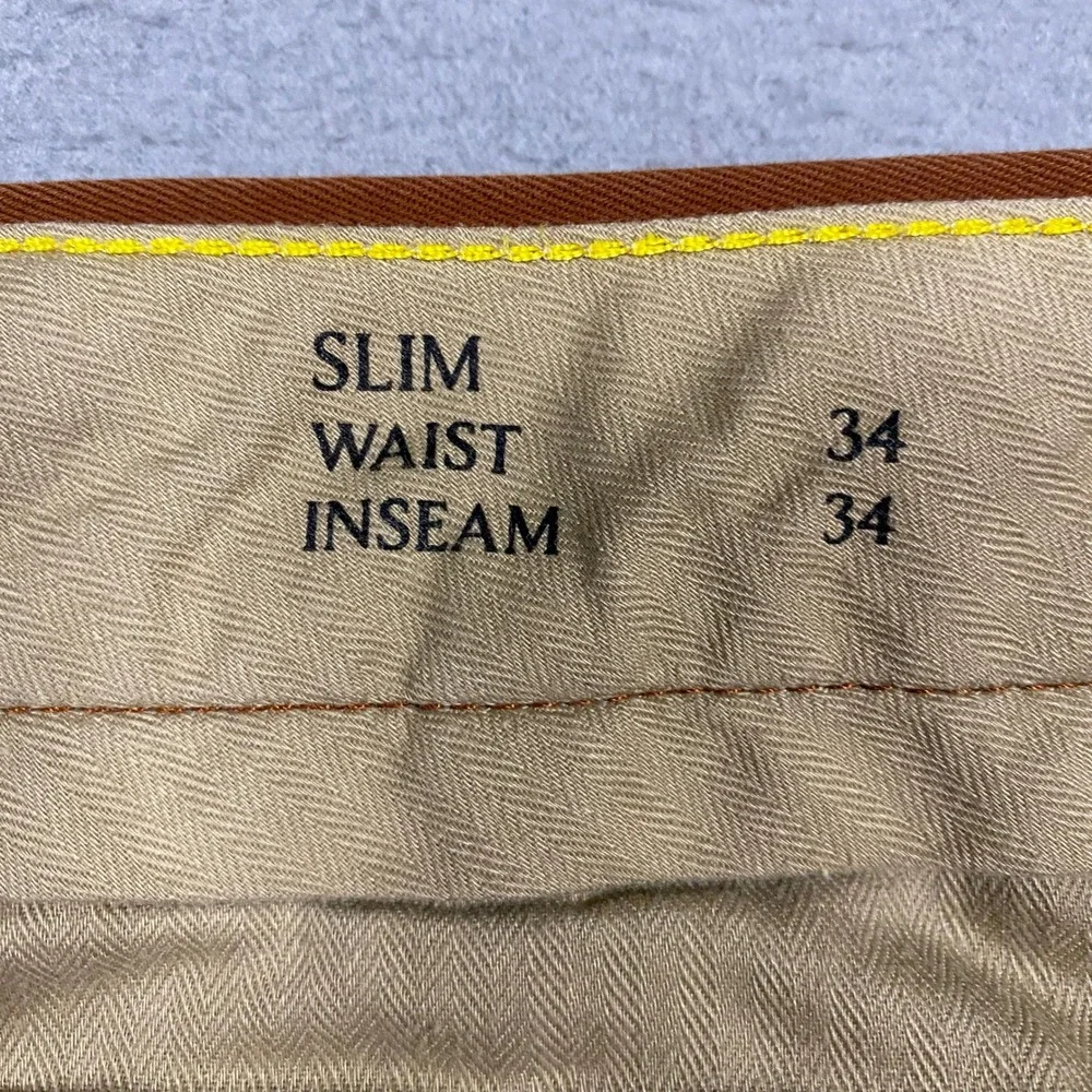 Banana Republic Rapid Movement Chinos Mens 34x34 Orange Slim Fit Pants
